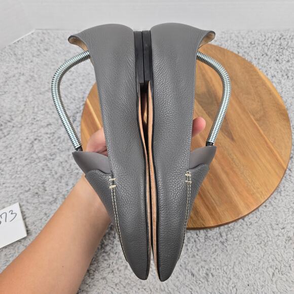 M. Gemi The Stellato Gray Leather Slip On Casual Daily Loafer Flats Women 40 - Picture 8 of 13